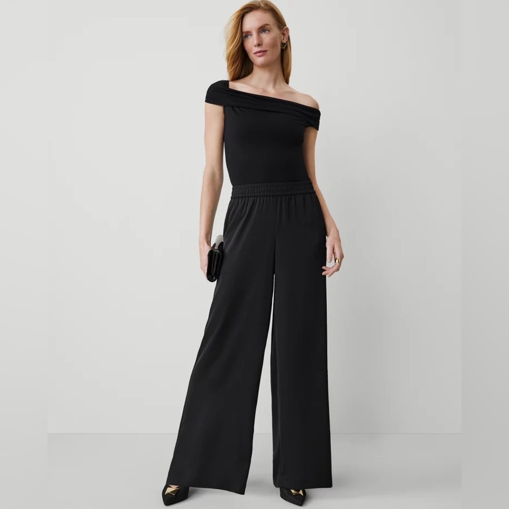 Ann Taylor The Perfect Wide-leg Pant In Satin 837540
